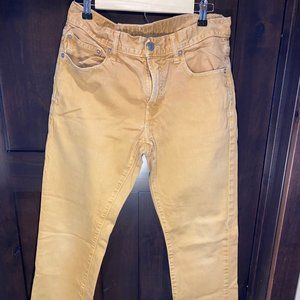 AE Slim Straight-Cut Tan Denim Jeans